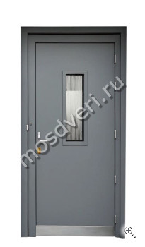 Техническая тамбурная дверь со стеклом МТД-1604 - купить от производителя Мосдвери Техническая тамбурная дверь со стеклом МТД-1604