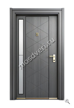 Входная дверь серый дуб в дом с боковой стеклянной вставкой СДД-028 - купить от производителя Мосдвери Входная дверь серый дуб в дом с боковой стеклянной вставкой СДД-028